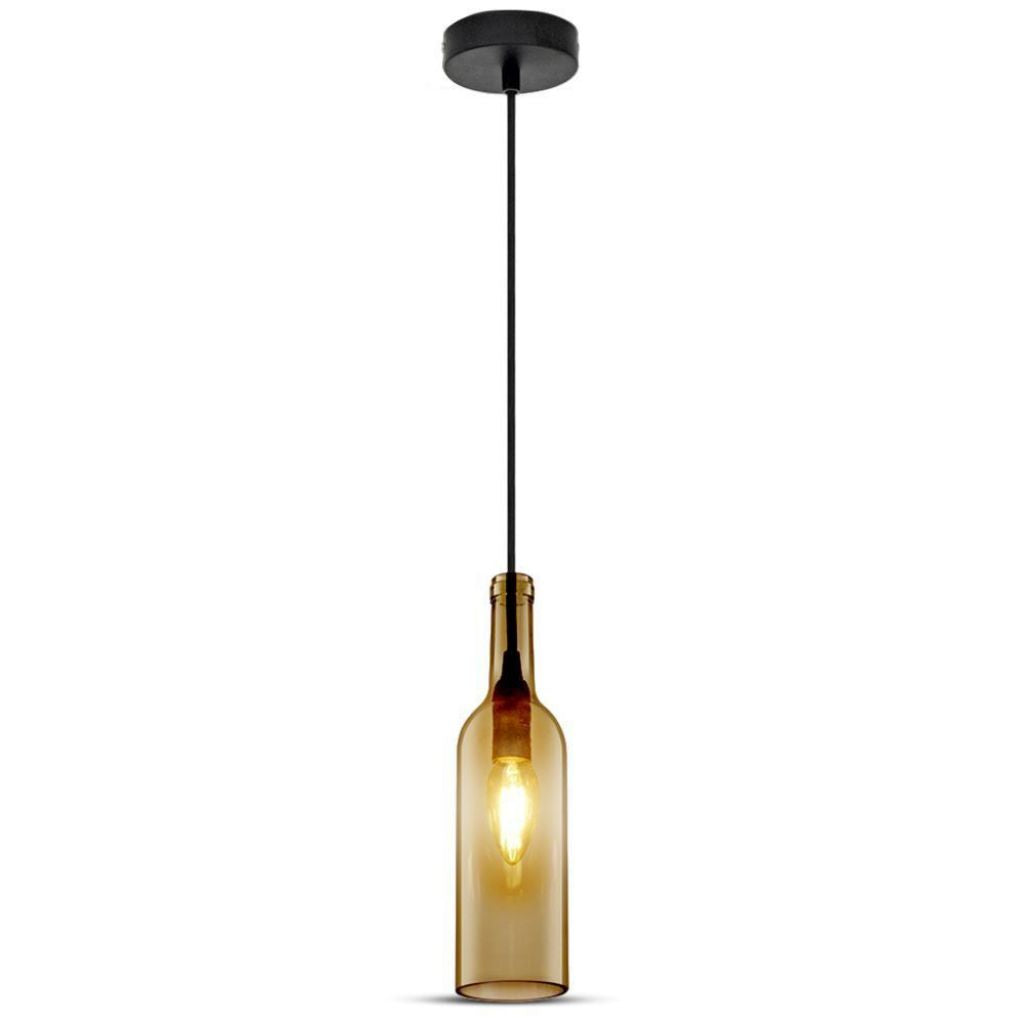 V-TAC Lampadario LED a Bottiglia in Vetro con Portalampada E14 V-TAC Lampadario LED a Bottiglia in Vetro con Portalampada E14